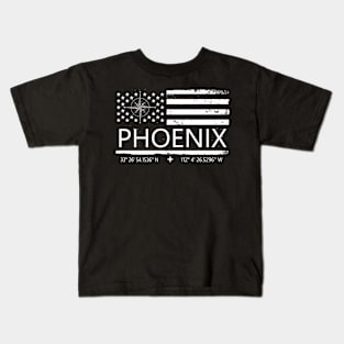 Us Flag Phoenix, Phoenix City Love Kids T-Shirt